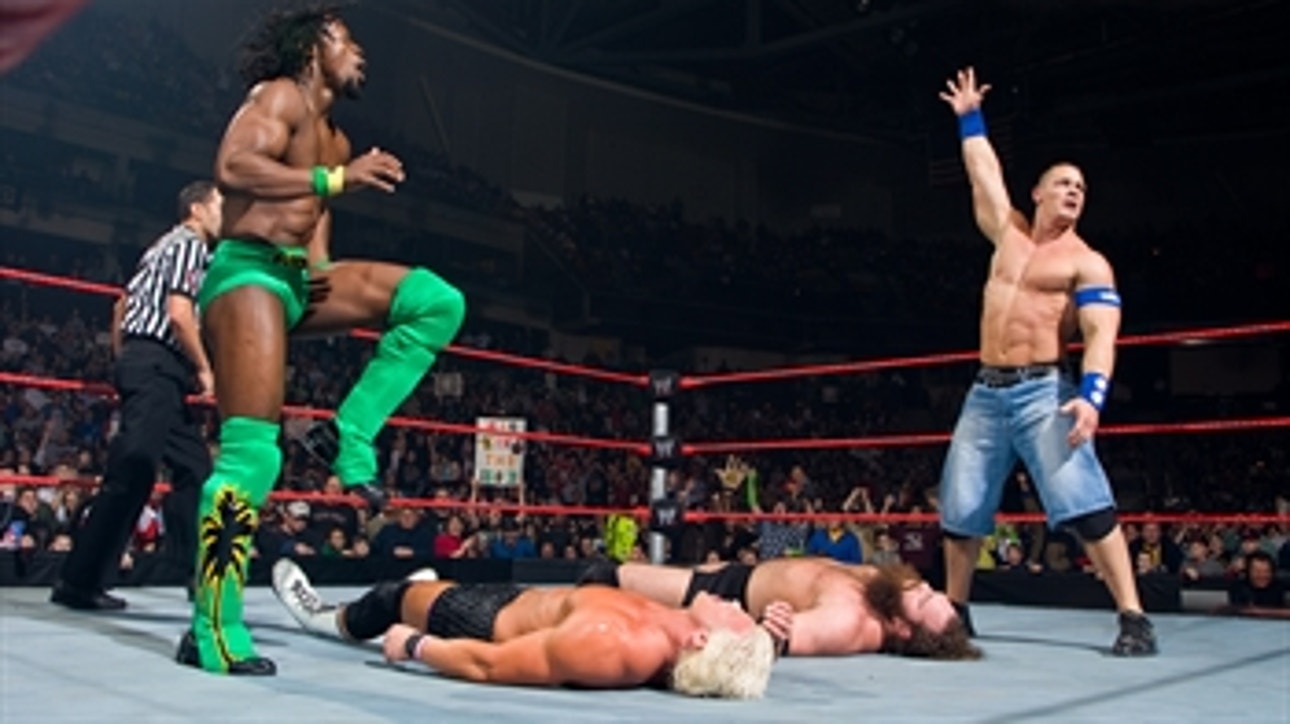 John Cena and Kofi Kingston hit simultaneous signature moves: Raw, Dec. 29, 2008