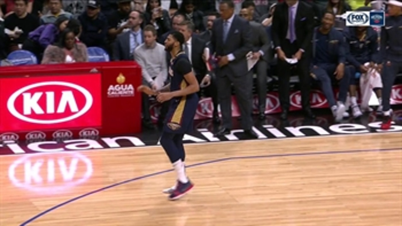 HIGHLIGHTS: Anthony Davis goes for the Layup Missing one Shoe