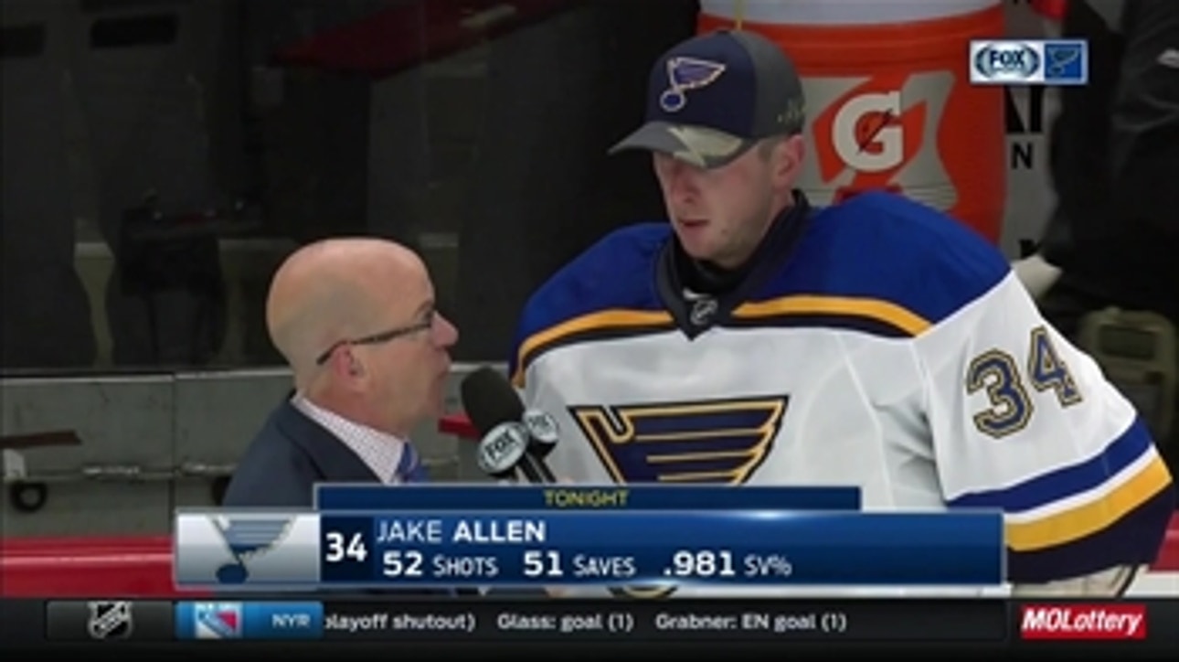 Allen after stopping 51 of 52 shots: 'They're gonna keep coming'
