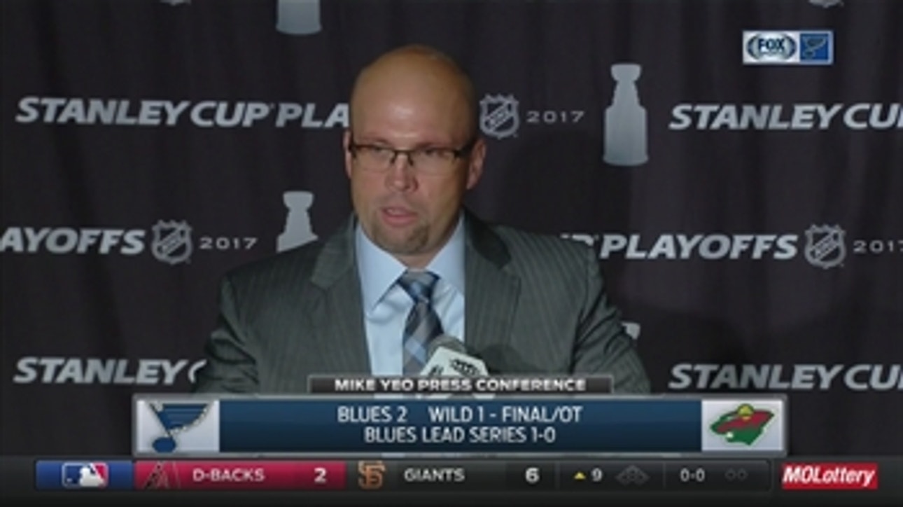 Yeo on Blues' win over Wild: 'We know we have to be better next game'