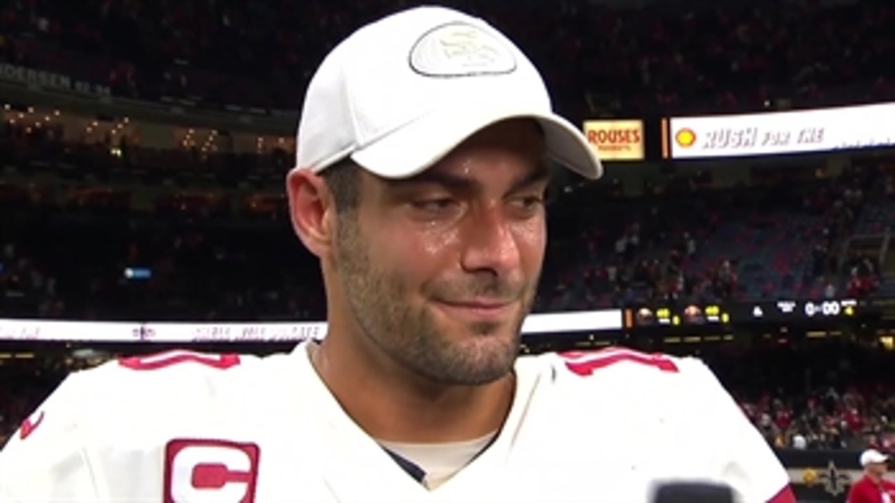 The haters clearly aren't bothering Jimmy Garoppolo