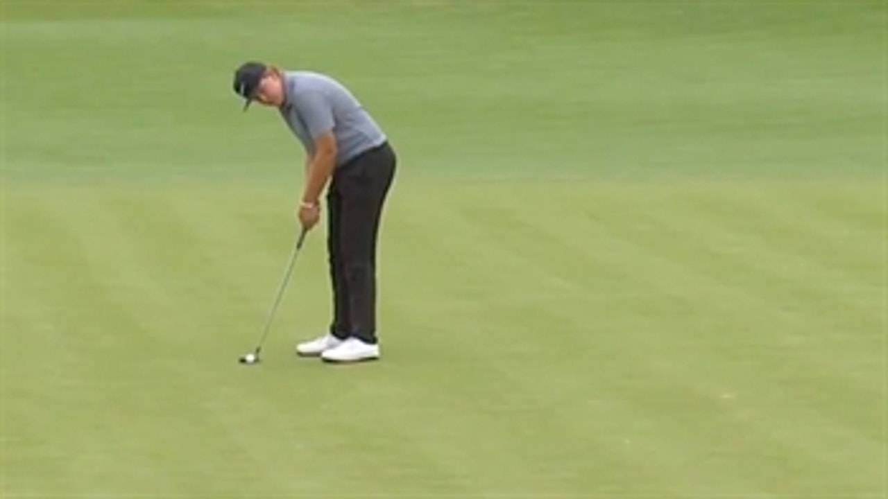 Preston Summerhays sinks an eagle putt from off the green at the 2019 U.S. Junior Amateur Open
