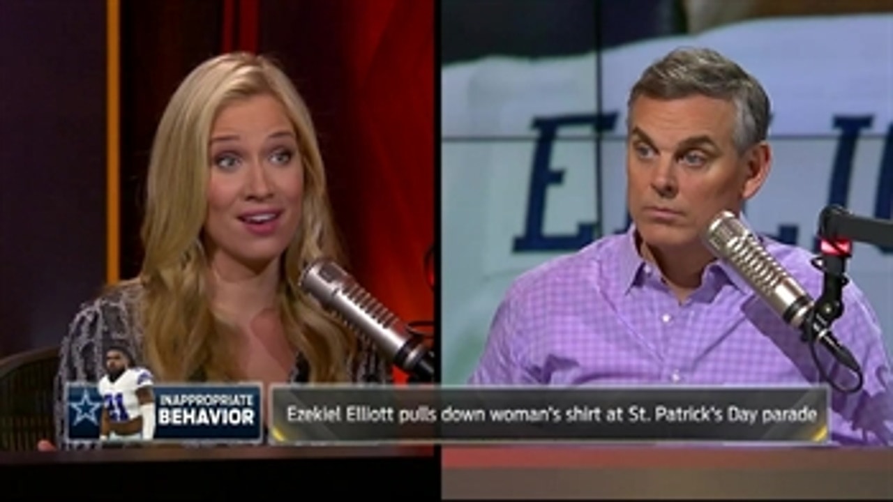 Ezekiel Elliott pulled down a woman's shirt on camera, should Dallas be concerned? ' THE HERD
