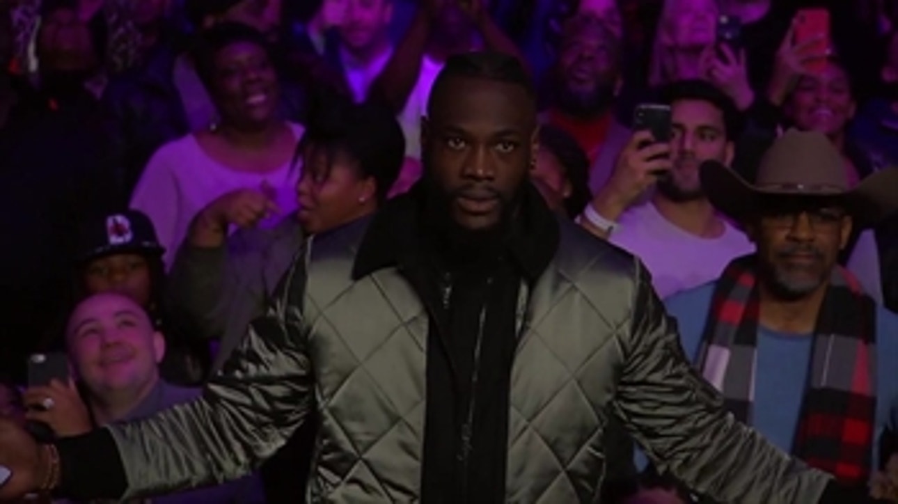 Dominic Breazeale and Deontay Wilder have a ringside stare down ' PBC on FOX