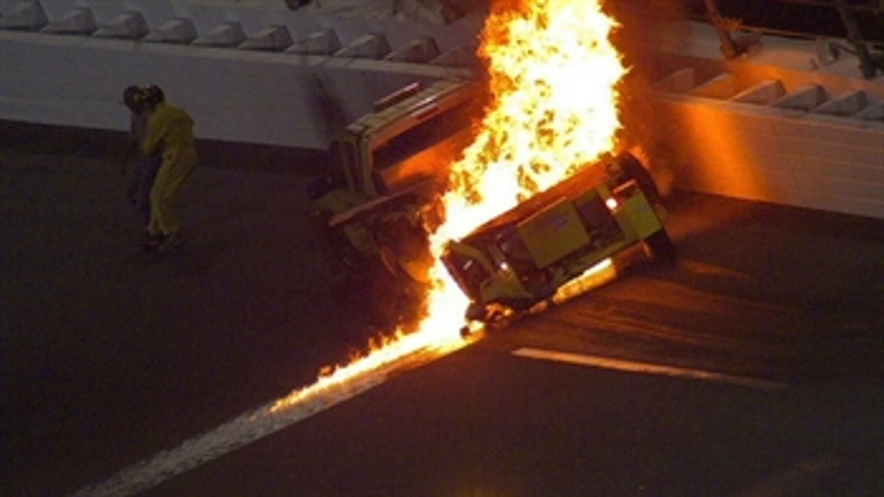 Juan Pablo Montoya Hits Jet Dryer - 2012 Daytona 500