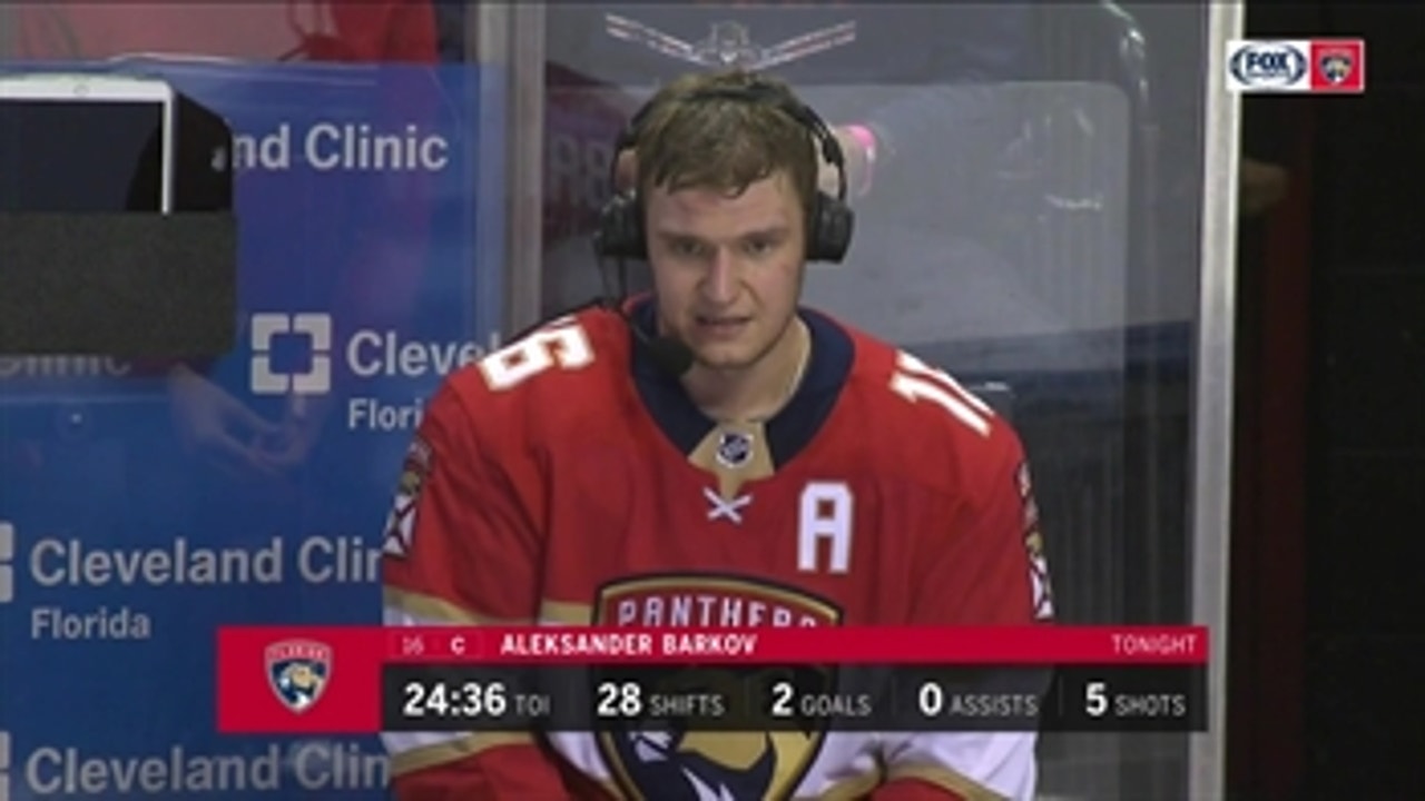 Aleksander Barkov says Panthers are playing the type of hockey they need to
