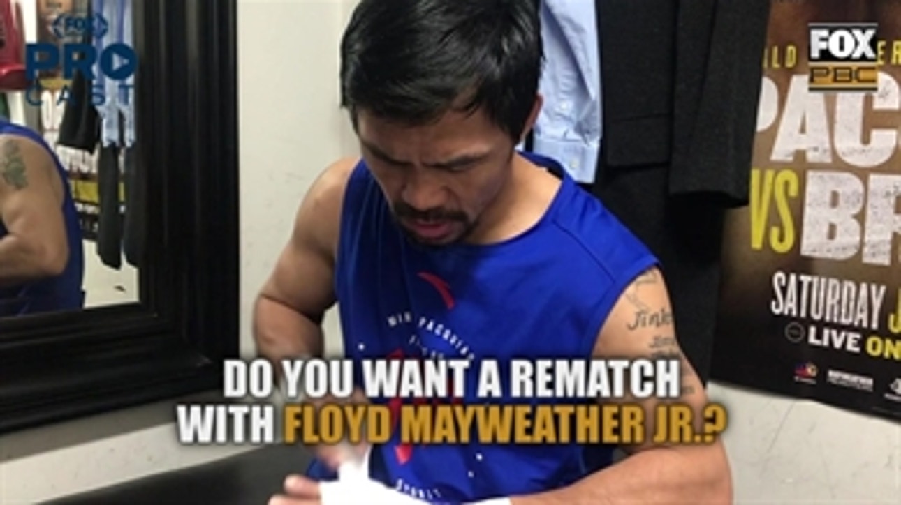 Manny Pacquiao is focusing on the Adrien Broner fight before thinking about Floyd Mayweather
