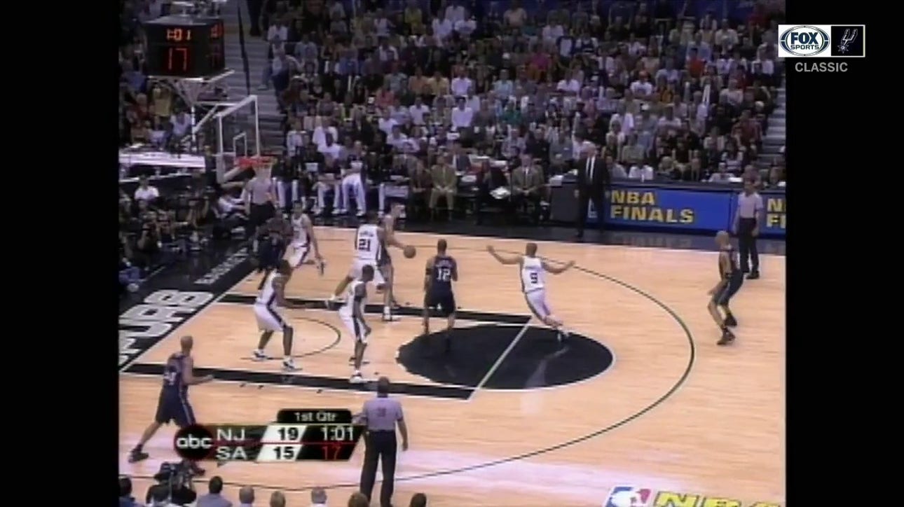 WATCH: A Shotblocking Clinic in the 1st ' Spurs CLASSICS
