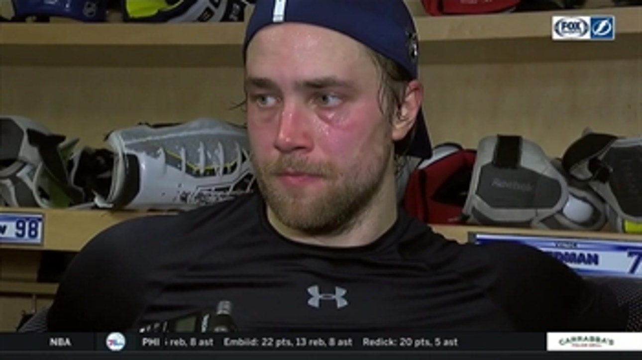 Victor Hedman breaks down 4-2 loss to Toronto, importance of bouncing back for Sharks matchup