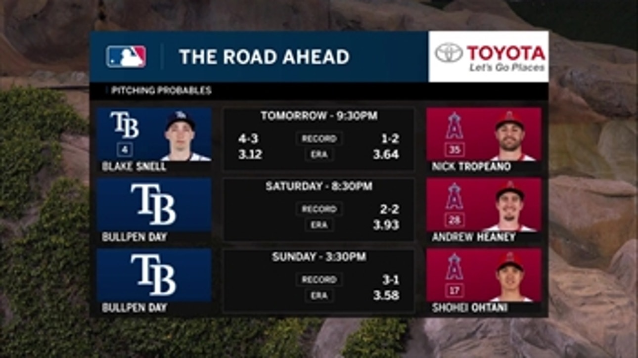 Rays looking for 5th straight win as series against Angels continues