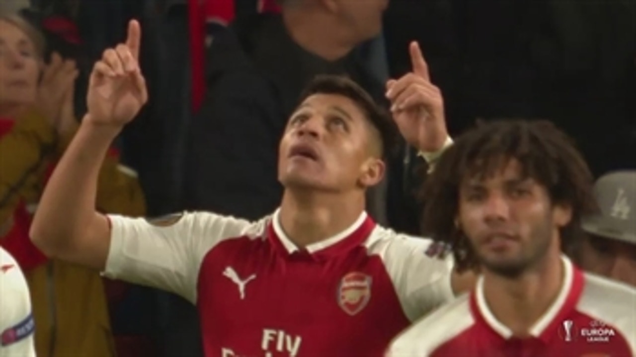 Alexis Sanchez nets excellent goal for Arsenal vs. FC Koln | 2017-18 UEFA Europa League Highlights