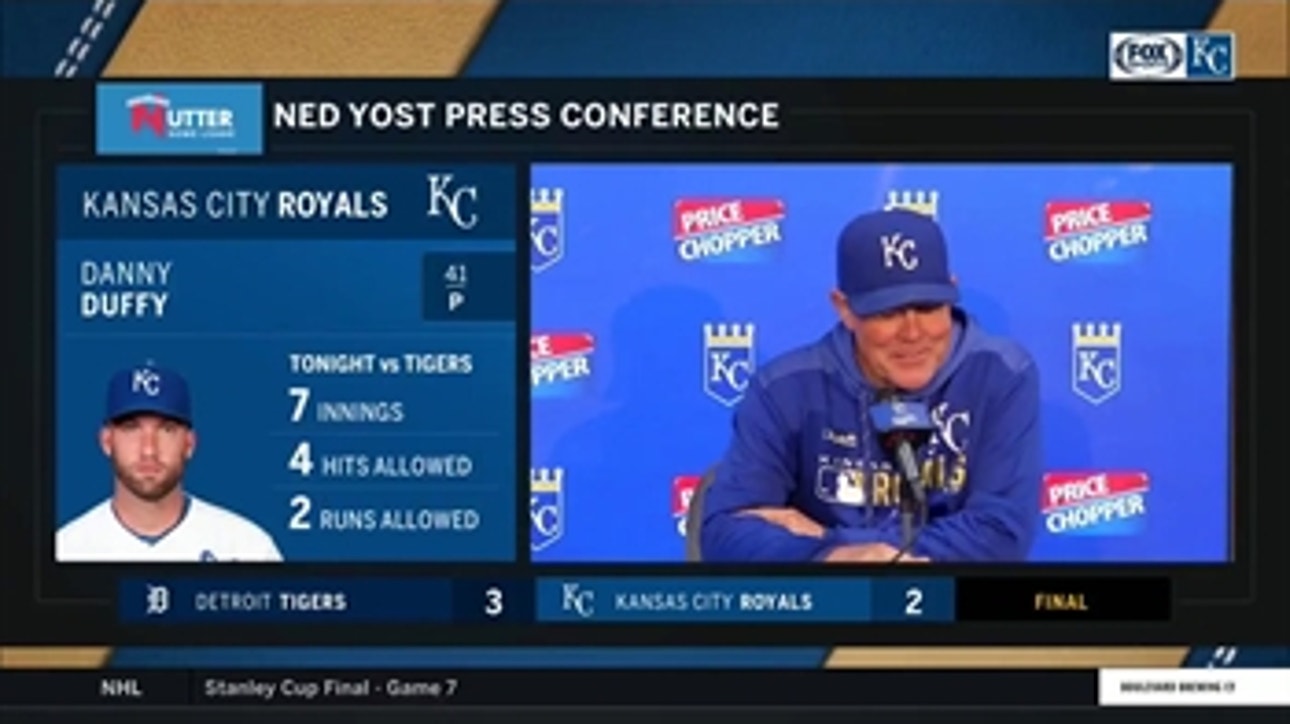 Yost on Duffy's outing against Tigers: 'Danny was really really good'