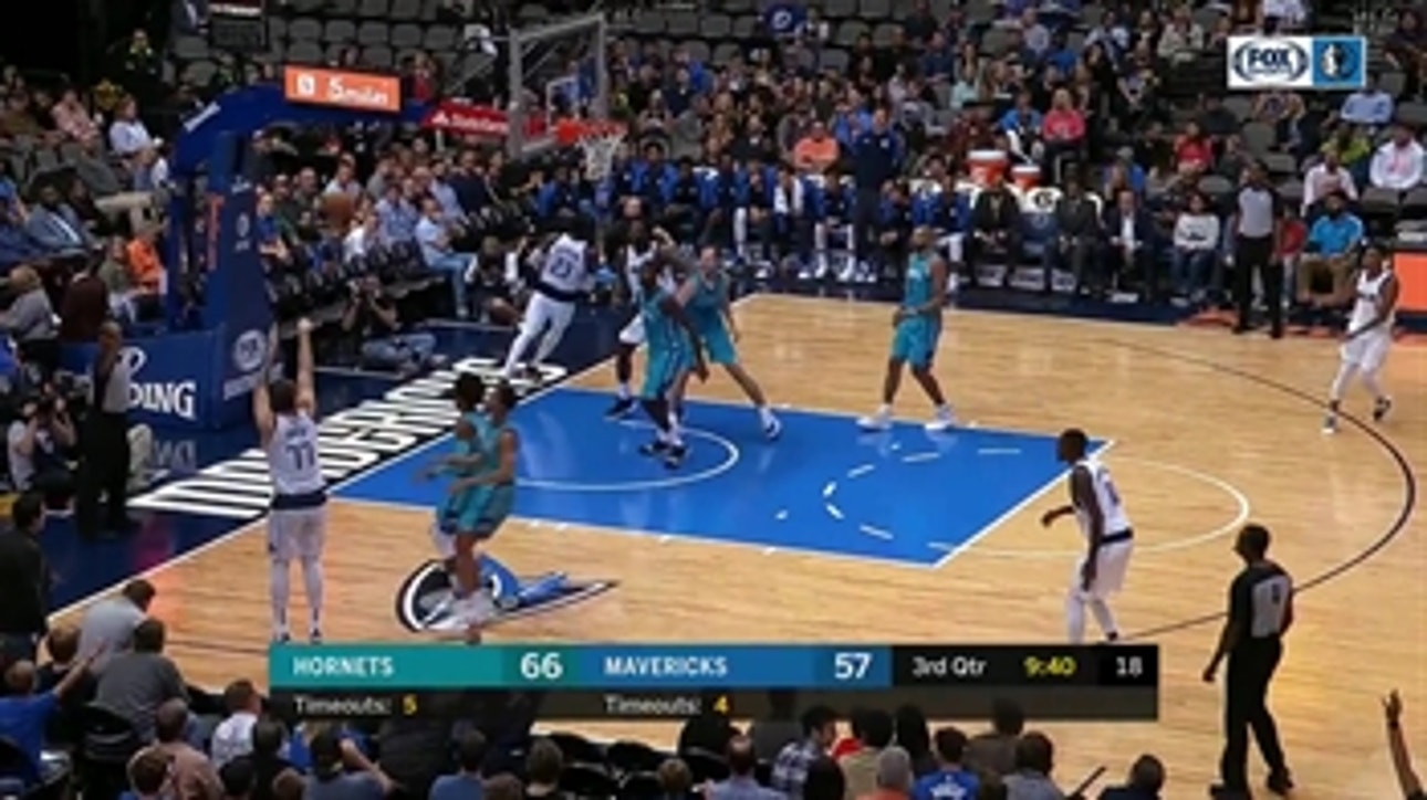 HIGHLIGHTS: Luka Doncic nails his 4th 3-pointer of the game vs. Hornets