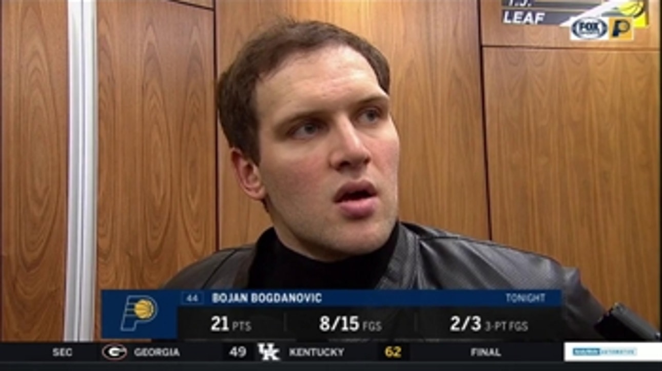 Bojan Bogdanovic says Pacers' recent loss to Hawks motivated them Friday