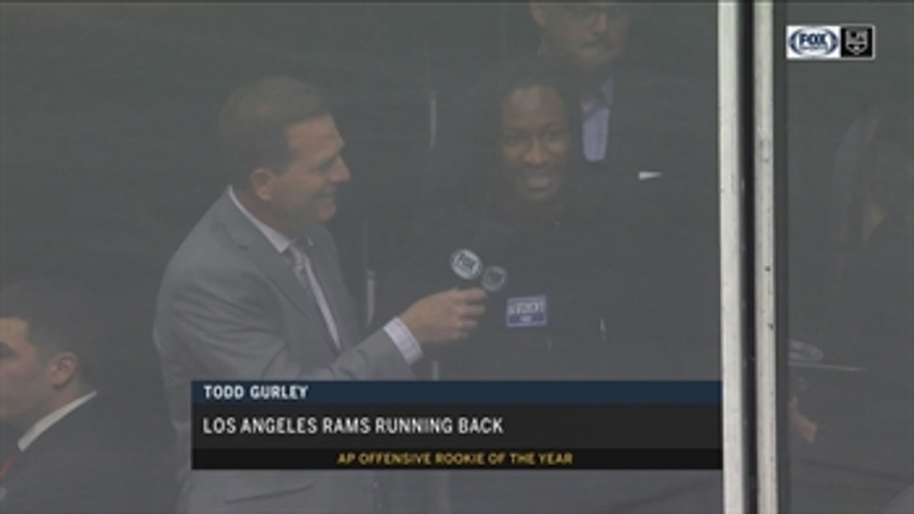 Todd Gurley in the house! Rams star RB takes in LA Kings game
