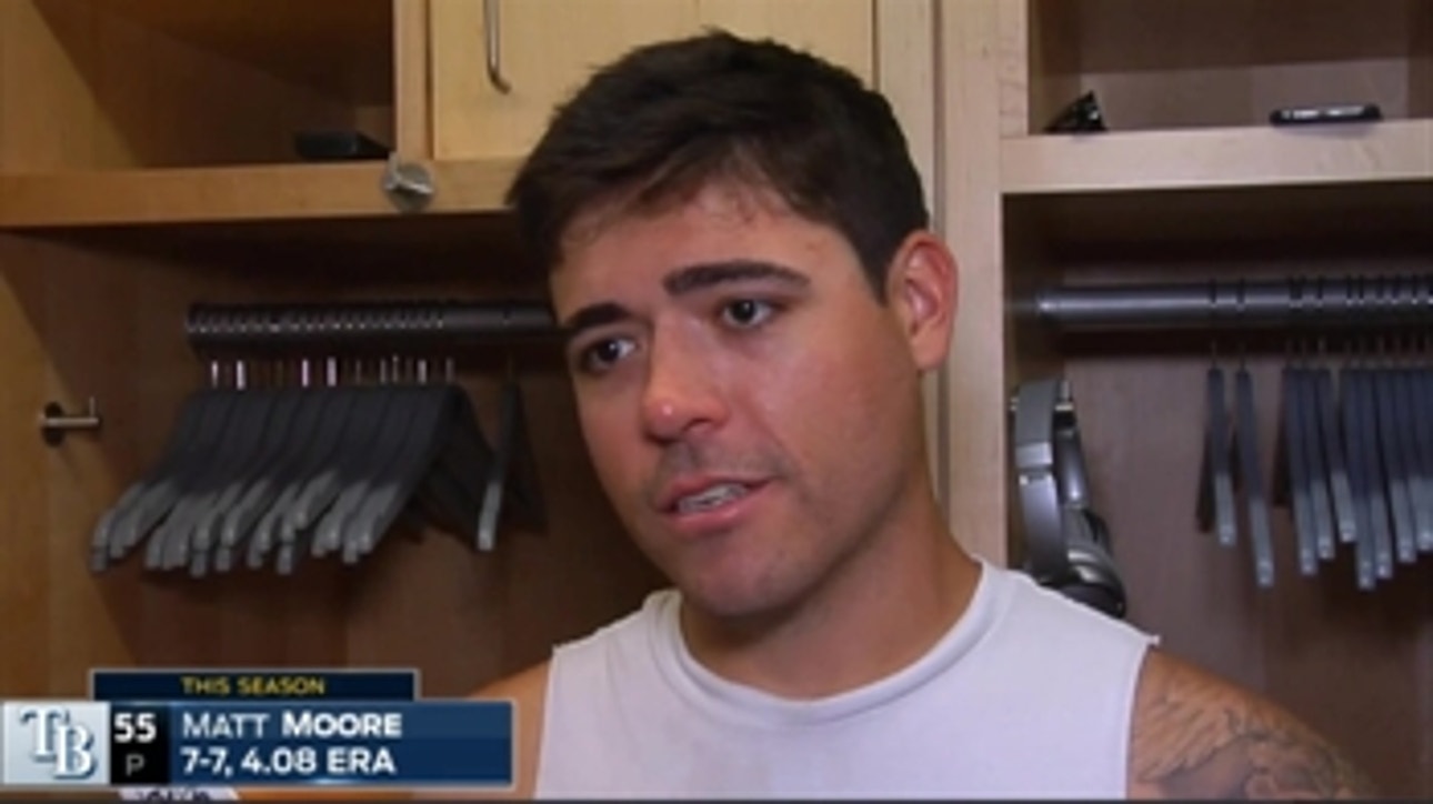 Matt Moore discusses pitching the Rays to their first victory at Dodger Stadium