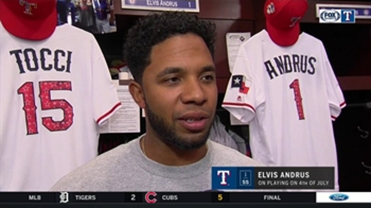 Elvis Andrus on playing on July 4th ' Rangers Live