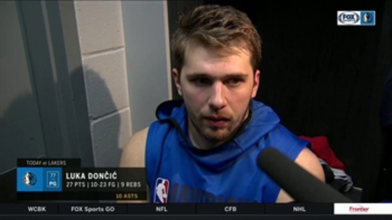 Luka Doncic Gives Props To The Defense following Mavs win over Lakers