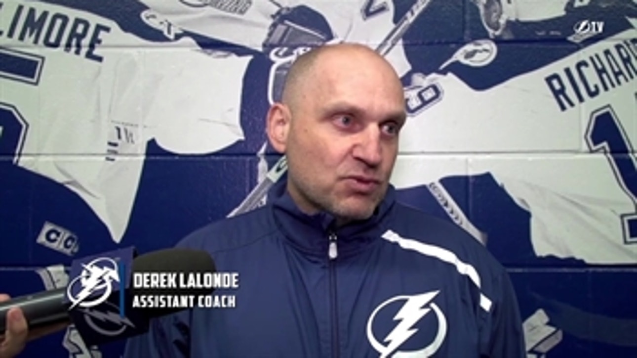 Lightning assistant coach Derek Lalonde on matchup with Jets