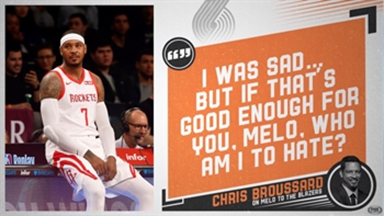 Chris Broussard gives his thoughts on Melo signing with the Blazers