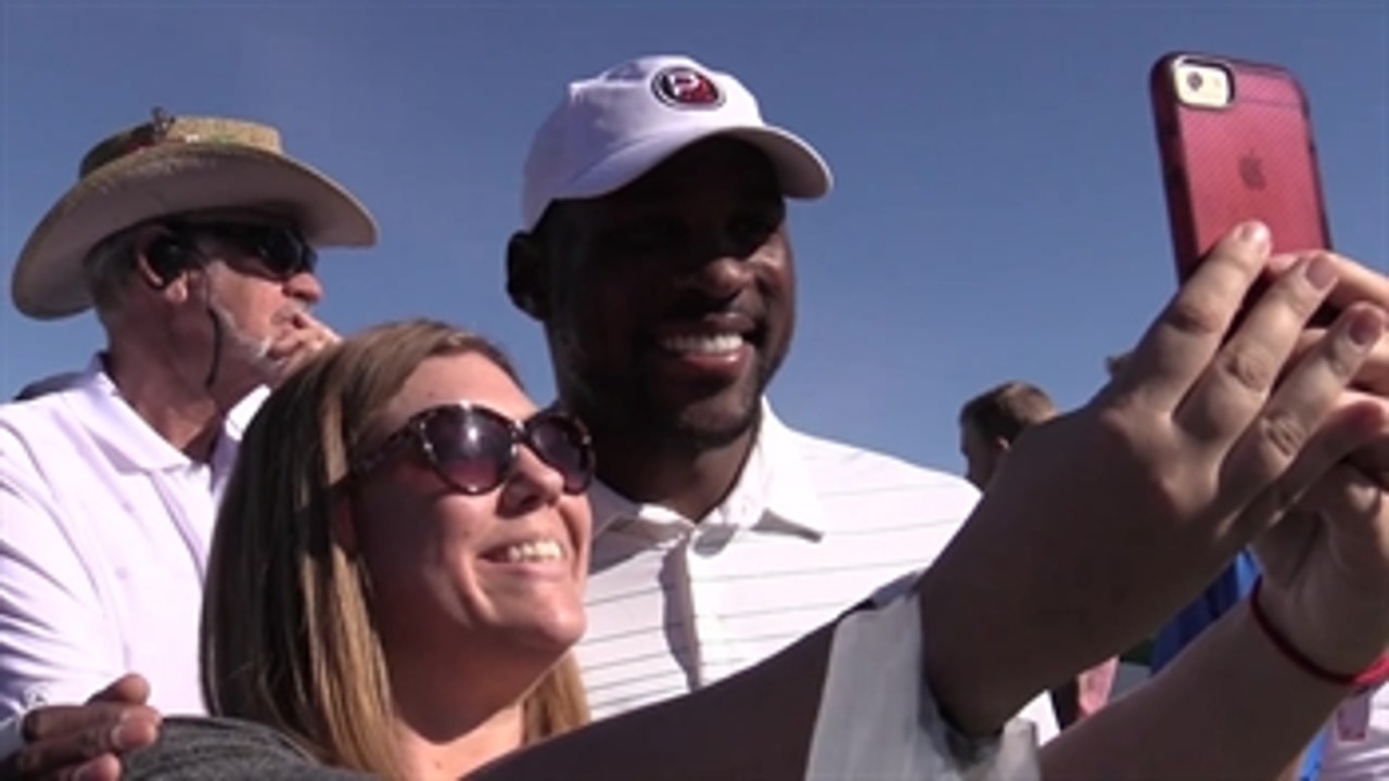 Patrick Peterson, Mark Wahlberg get in the swing of things at Phoenix Open Pro-Am