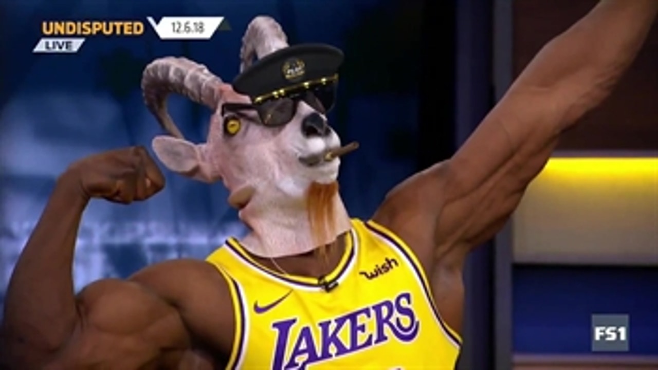 Shannon Sharpe busted out the GOAT mask and LeBron jersey after the King's big game for the Lakers