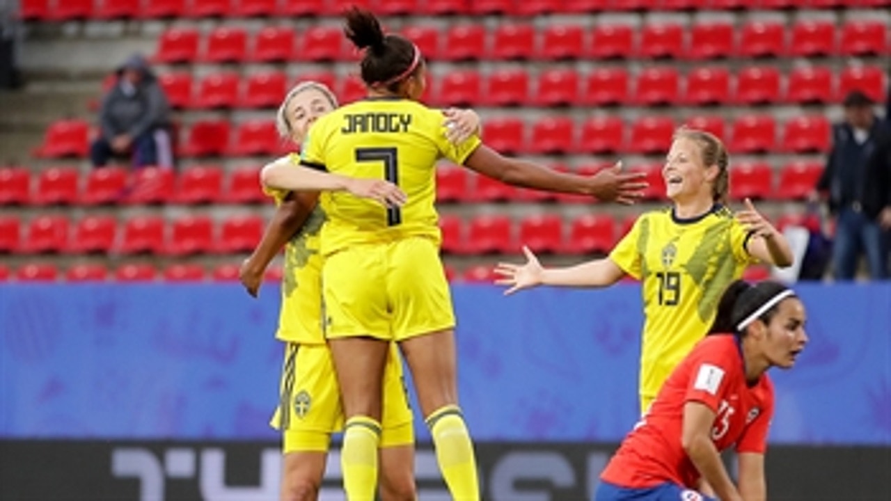 Sweden's late second goal secures their opening match win vs. Chile