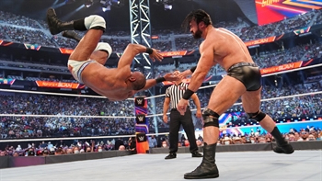 Drew McIntyre tosses Jinder Mahal around the ring: SummerSlam 2021 (WWE Network Exclusive)
