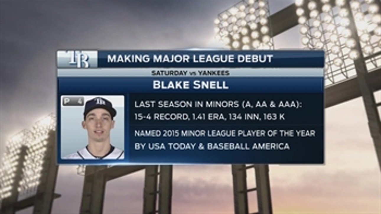 Rays send Blake Snell to mound for MLB debut
