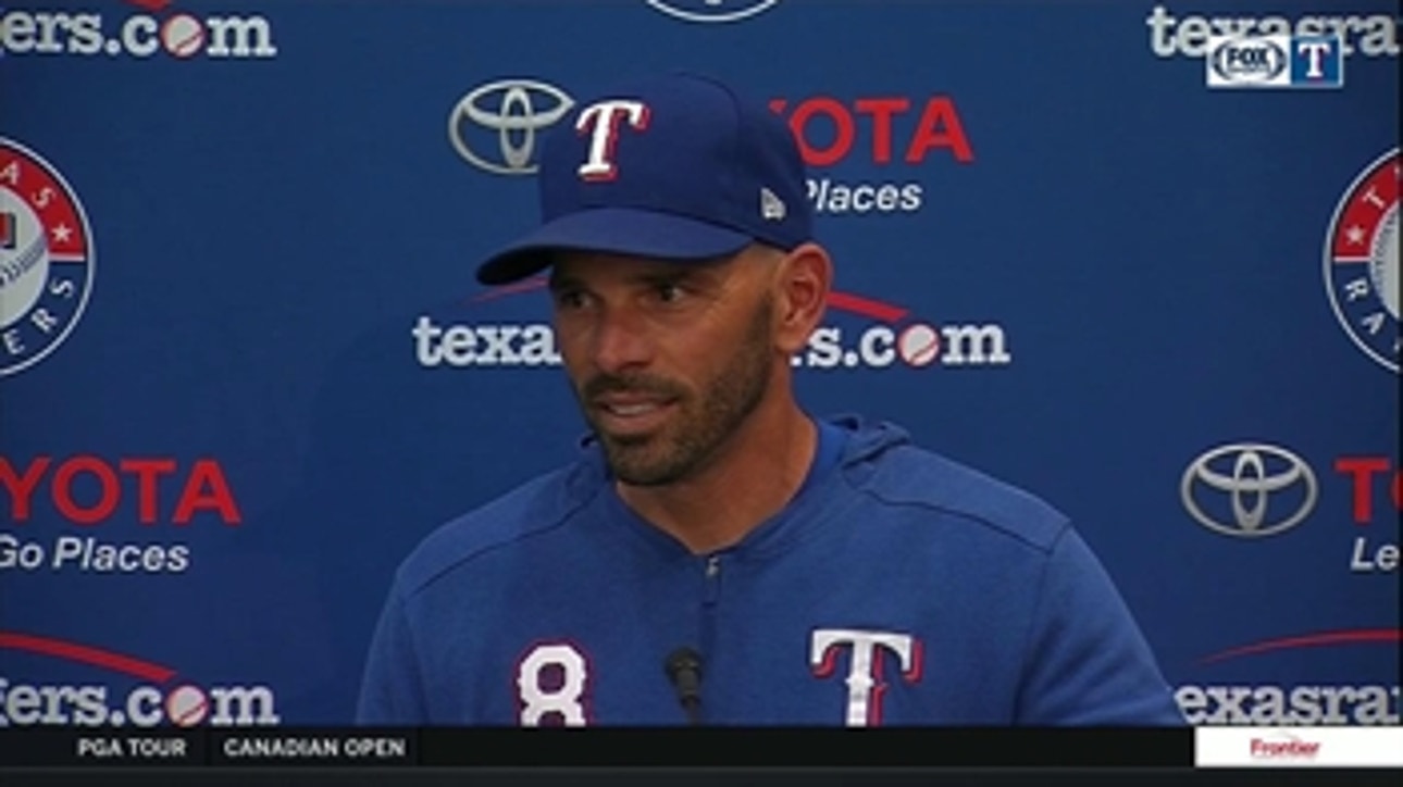 Chris Woodward on Rangers tough 5-3 loss to Athletics