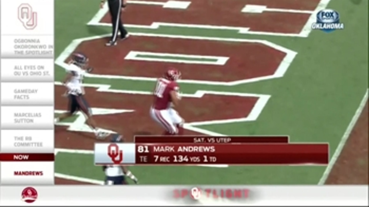 Sooners tight end Mark Andrews is a match-up nightmare