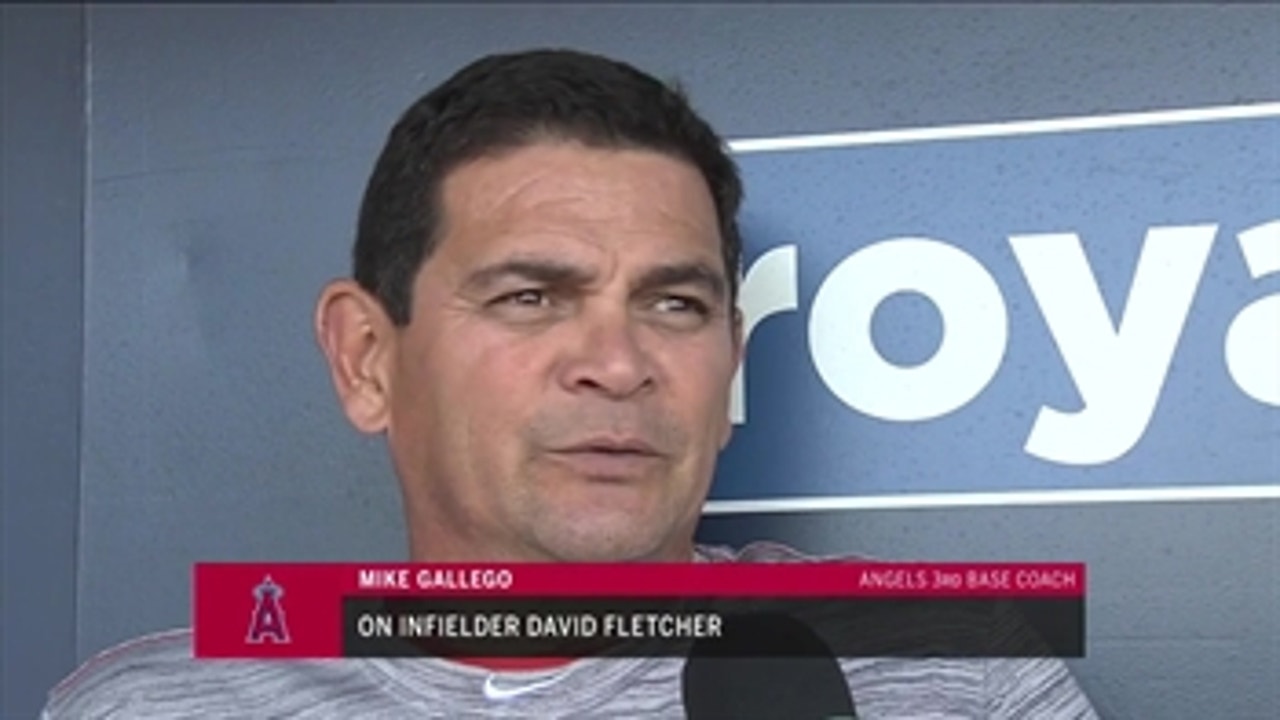 Third base coach MIke Gallegos talks about David Fletcher's baseball instincts