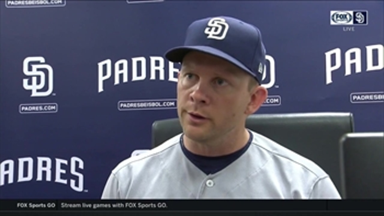 Padres manager Andy Green talks about club's struggles after close loss to Cubs