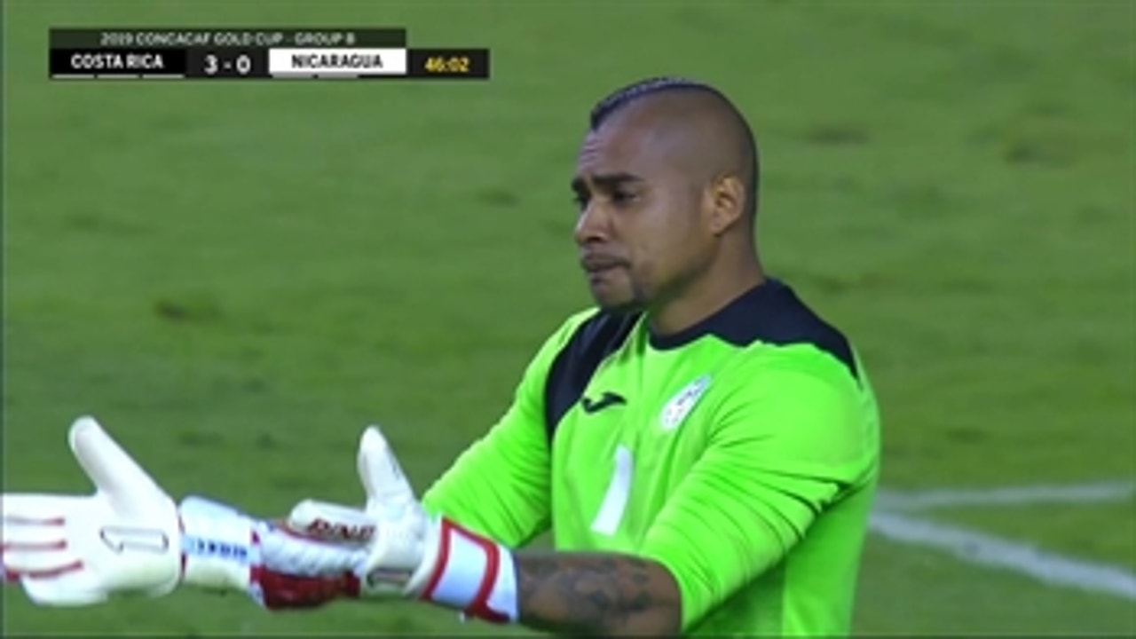 Nicaragua goalie caught napping as Costa Rica steals cheap goal late in first half