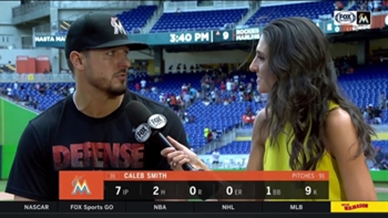 Marlins LHP Caleb Smith after 1st MLB win