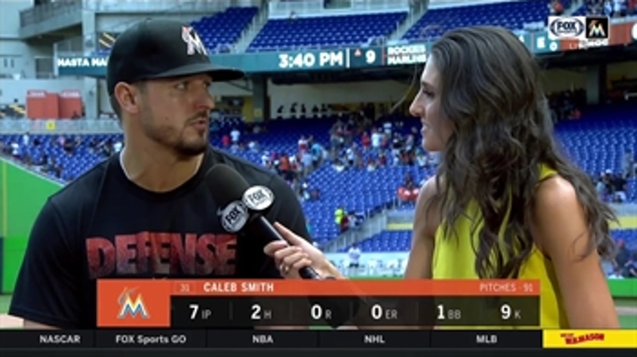 Marlins LHP Caleb Smith after 1st MLB win