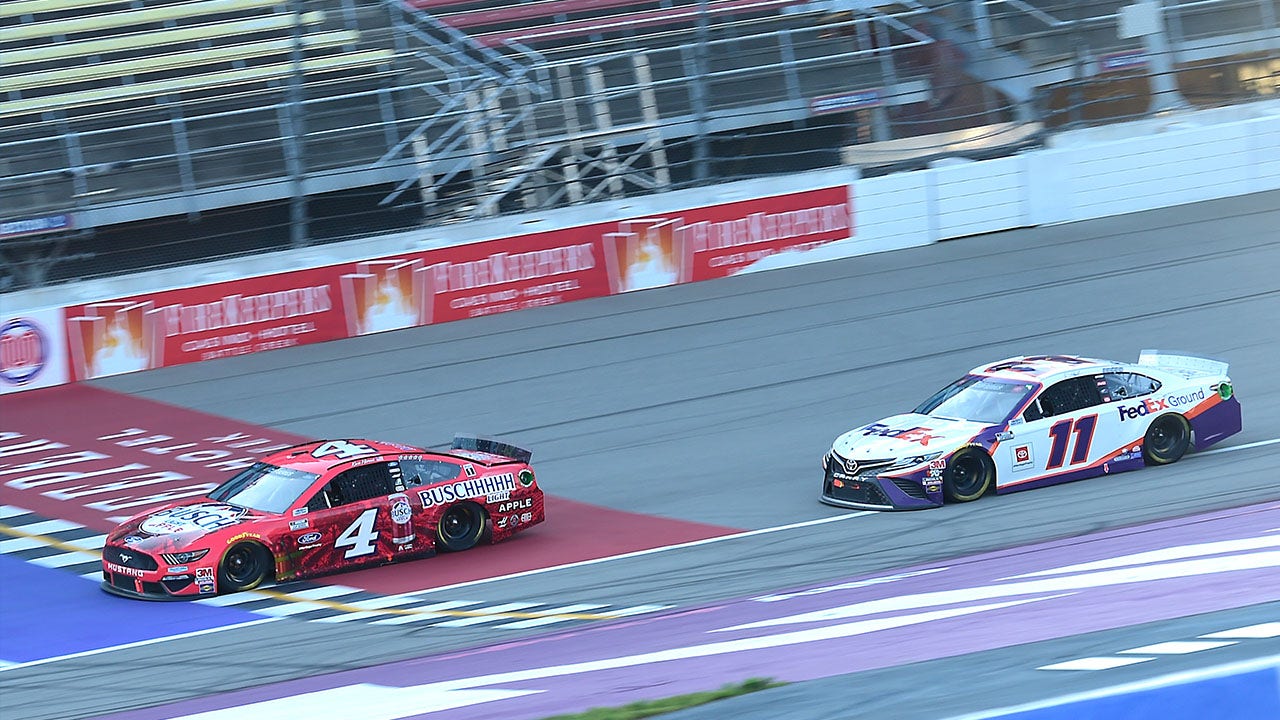 FINAL LAPS: Kevin Harvick duels Denny Hamlin for the win at Michigan