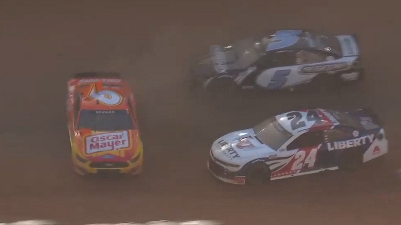 William Byron spins Ryan Newman on the dirt track and creates another caution