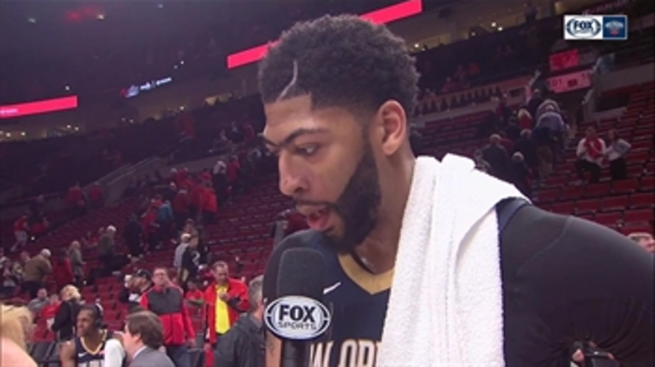 Anthony Davis on coming home to New Orleans up 2-0 after win over Portland