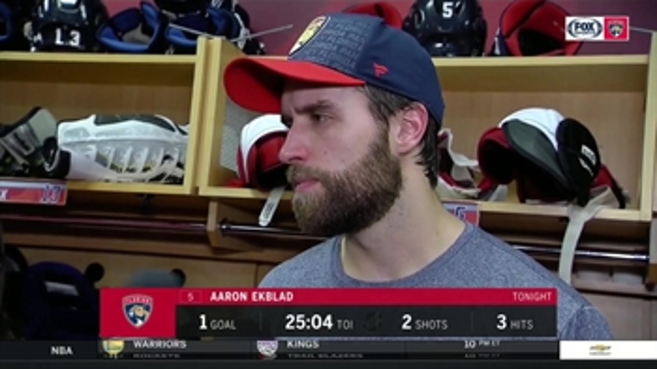 Aaron Ekblad on constantly playing from behind, frustrating OT loss