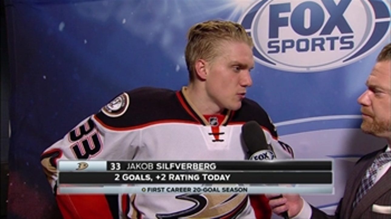 Jakob Silfverberg netted his career-high 20th goal of the season