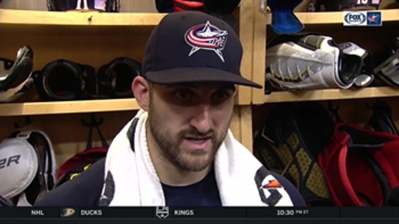 Nick Foligno pokes a little fun at "all 140 pounds of" Cam Atkinson