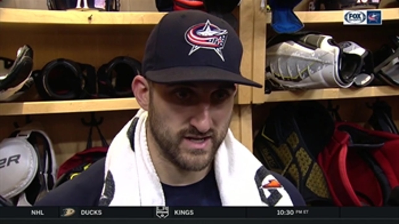 Nick Foligno pokes a little fun at "all 140 pounds of" Cam Atkinson