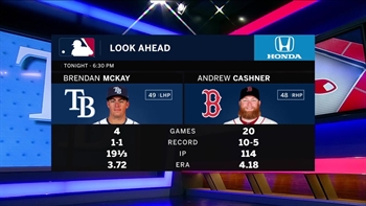 Brendan McKay, Rays go for sweep of Red Sox in Boston
