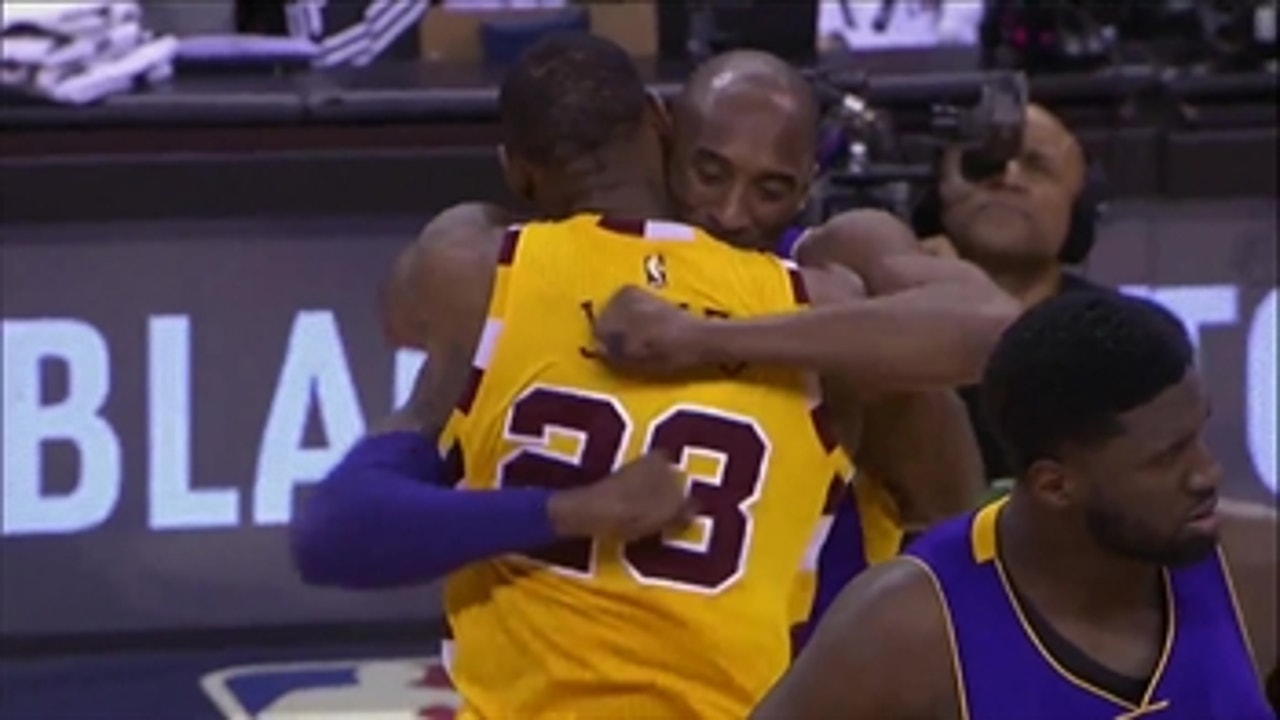 Kobe, LeBron share awesome moment before tipoff