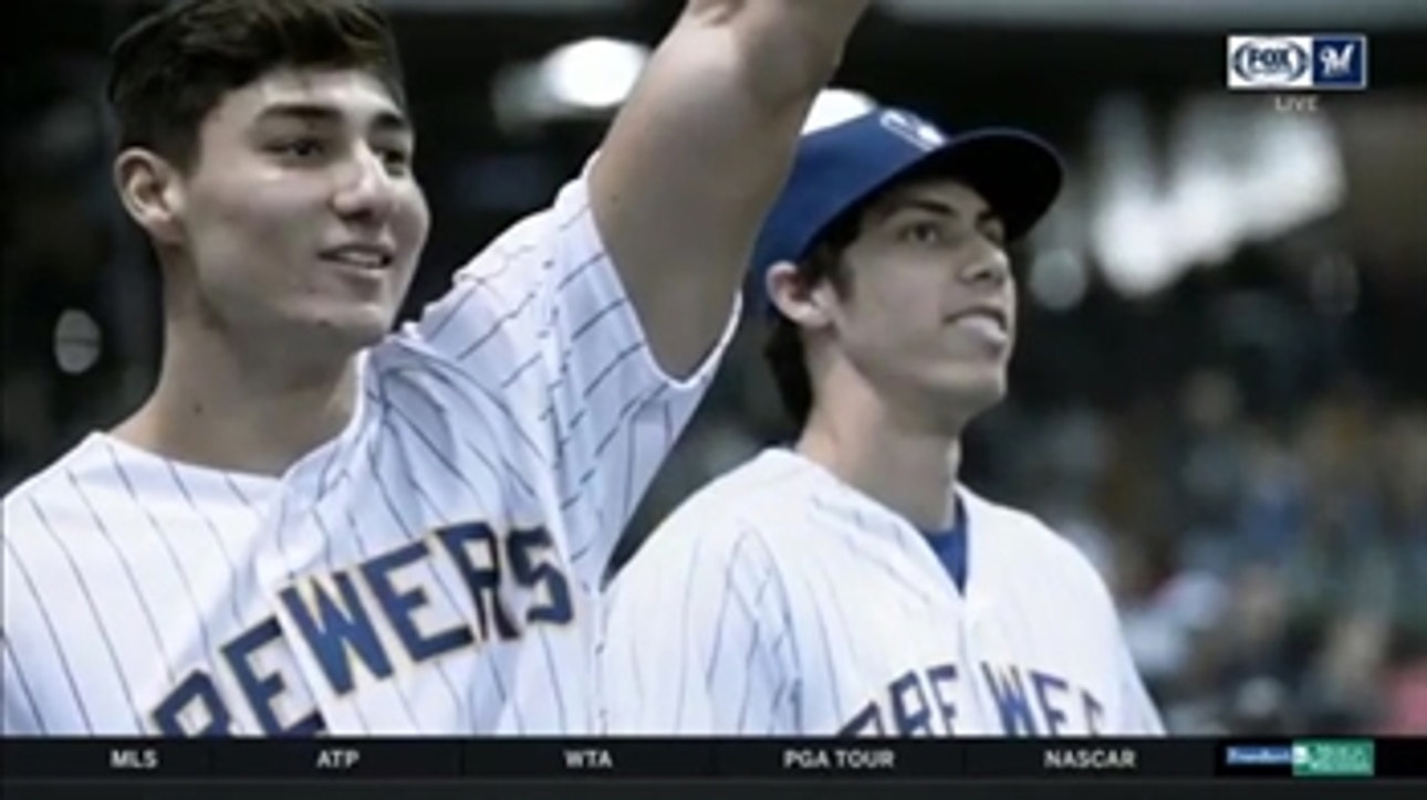 Brewers' Yelich on his brother, Cameron, a former Marine