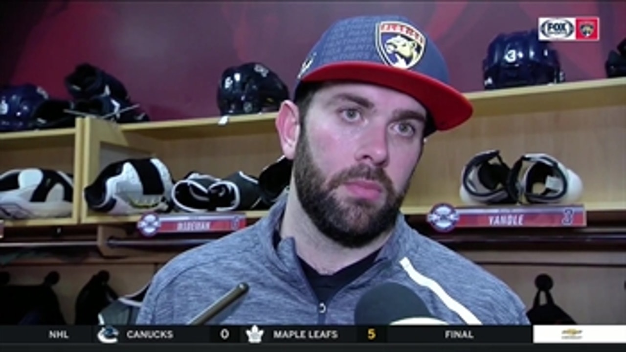 Keith Yandle on loss to Blue Jackets: 'You can't get down on yourself'