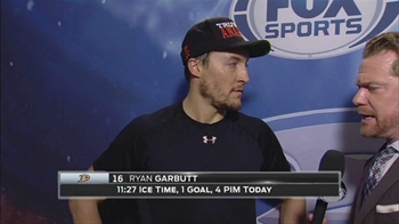 Ryan Garbutt said the Ducks 'wanted to put pressure on LA' with their win against Colorado
