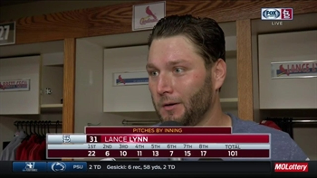 Lance Lynn says a blister kept him from coming back for the ninth inning