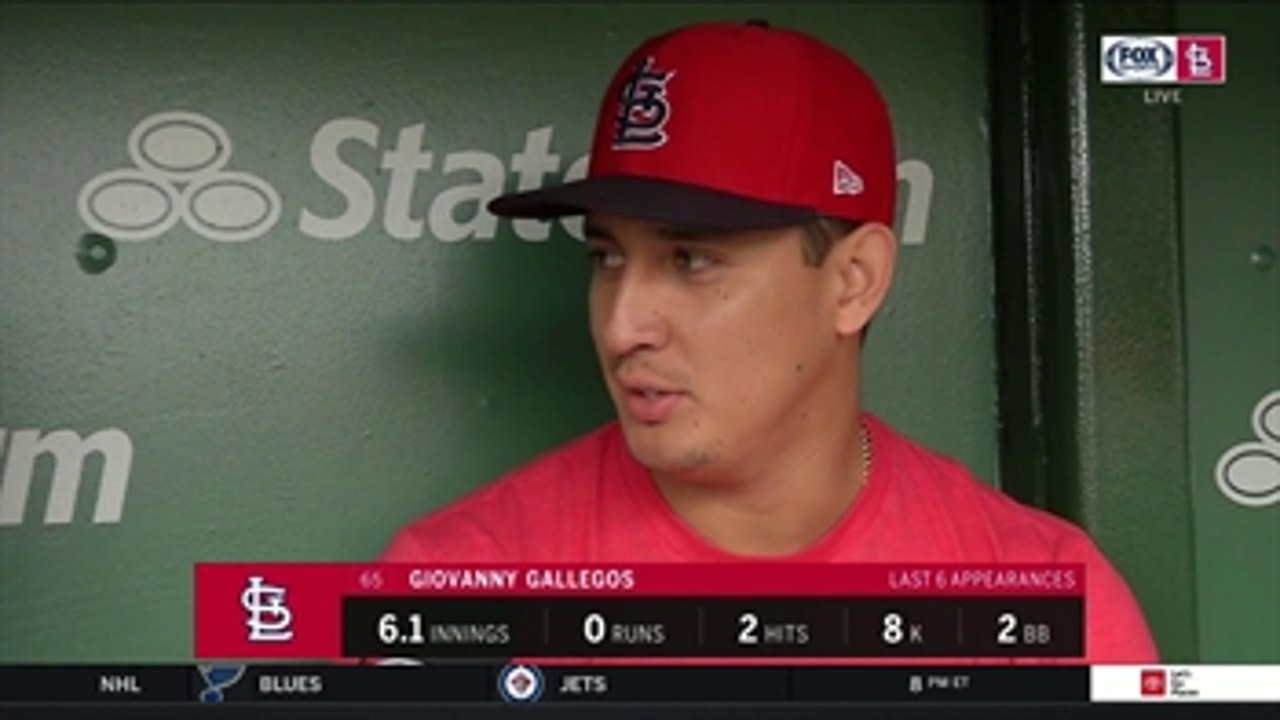 Giovanny Gallegos on earning his first save as a Cardinal
